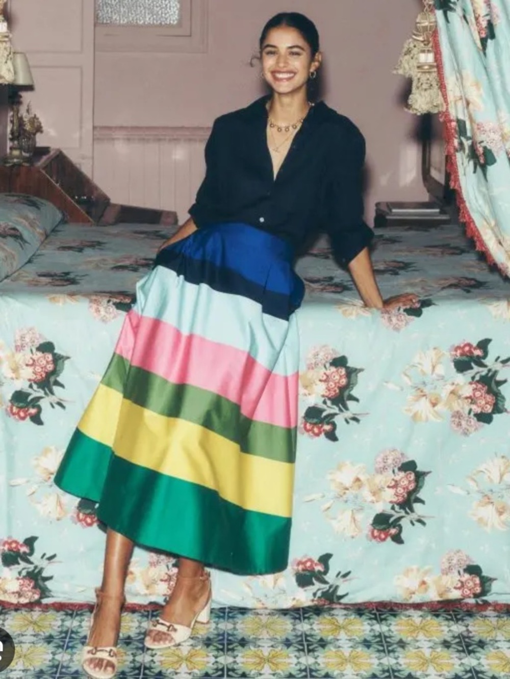 Boden Isabella Cotton Sateen Skirt NWT